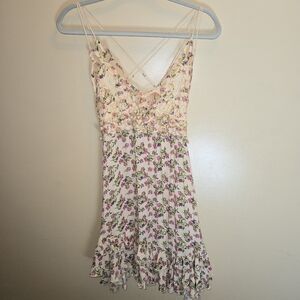 Free People Women's Adella Floral Print Sleeveless Slip Mini Dress Size Small